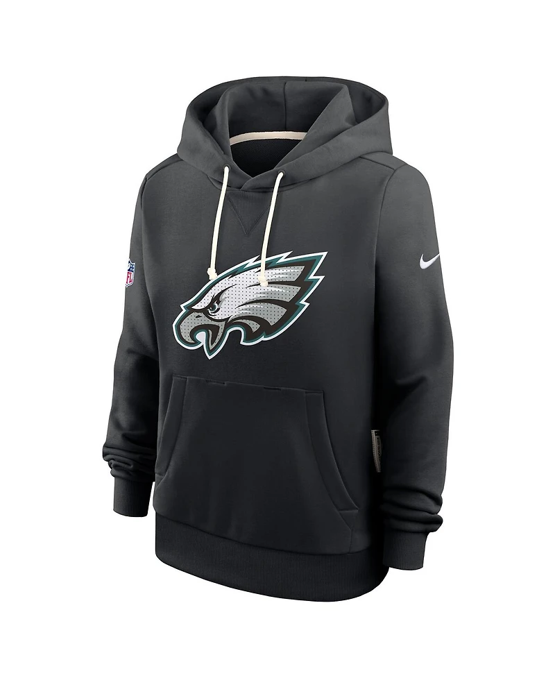 Nike Women's Black Philadelphia Eagles Sideline Standard Issue Initial Home Dri-fit Hoodie