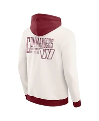 Darius Rucker Collection by Fanatics Men's Cream Washington Commanders Distressed Graphics Full-Zip Hoodie