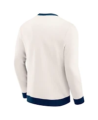 Darius Rucker Collection by Fanatics Men's Cream Detroit Tigers Color block Crewneck Sweatshirt