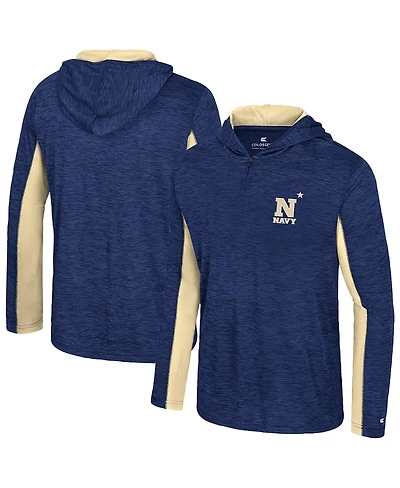 Colosseum Men's Navy Midshipmen Always Sunny Quarter-Zip Hoodie