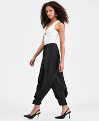 Bar Iii Women's Bubble-Waist Cropped Pants, Macy's Exclusive