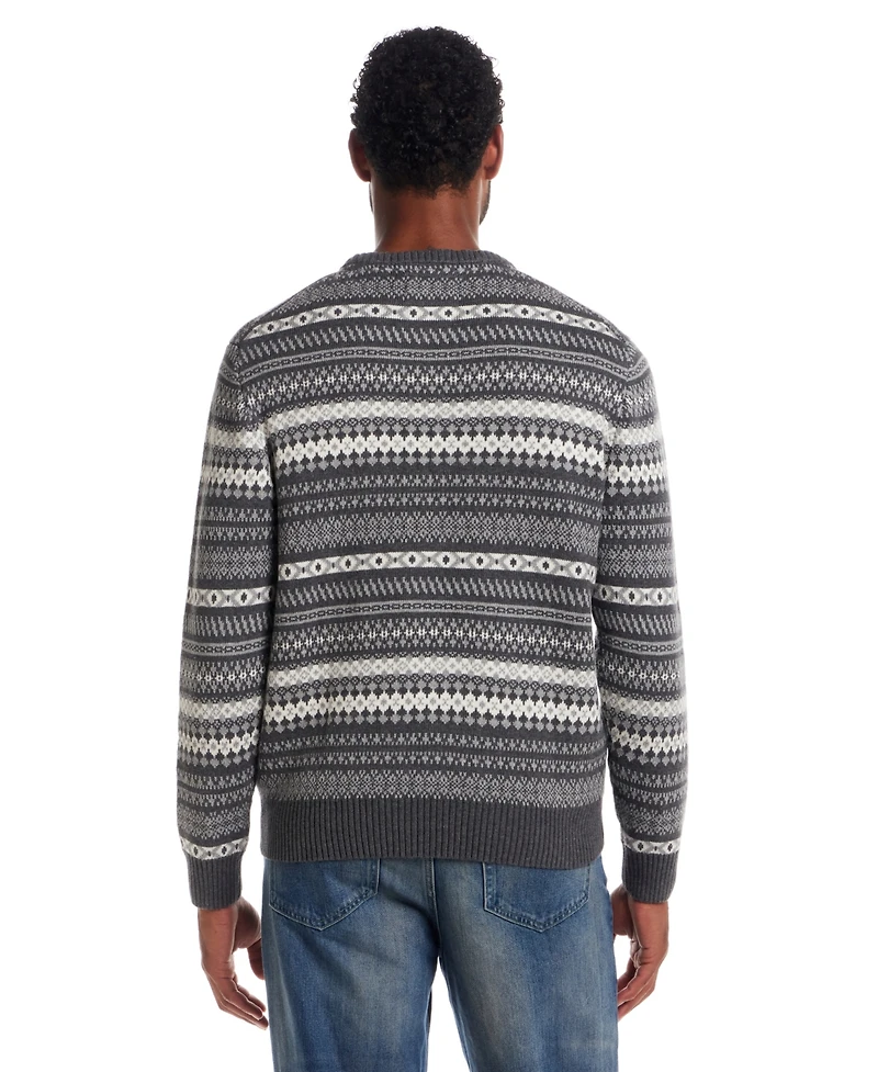 Weatherproof Vintage Men's Fair Isle Crewneck Sweater