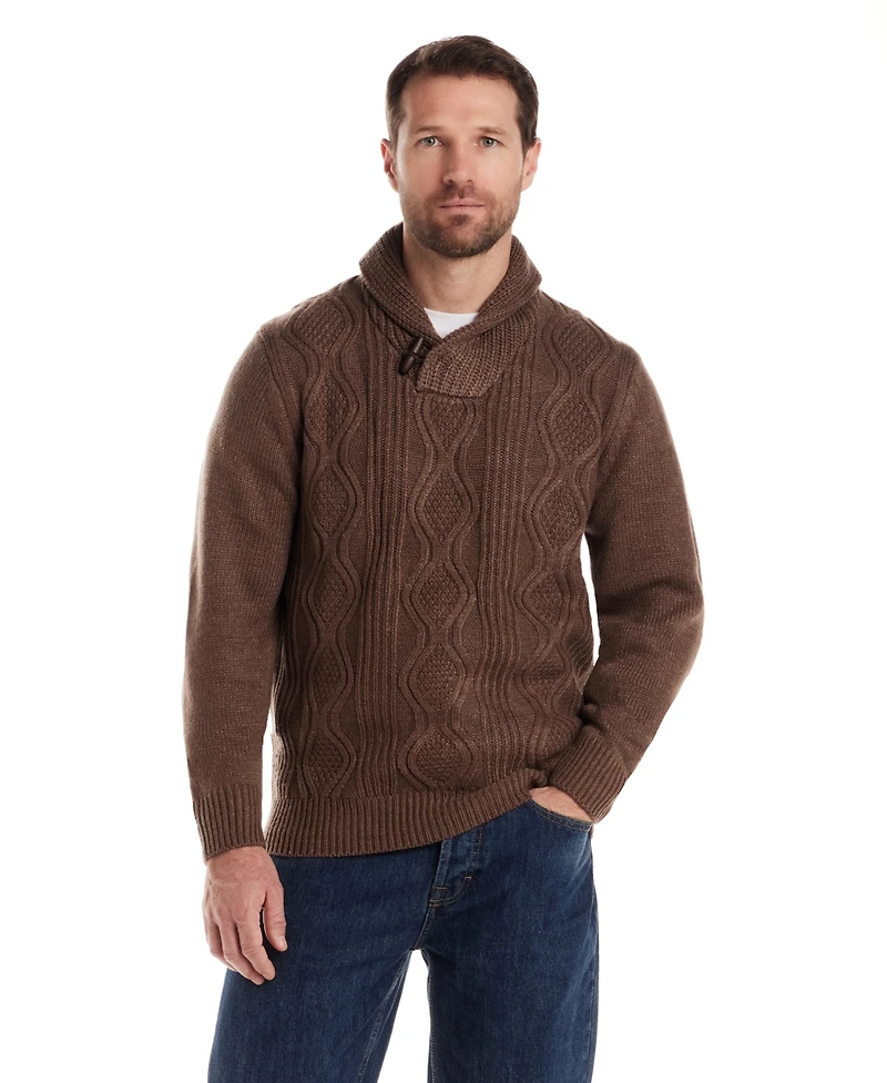 Weatherproof Vintage Men's Shawl Collar Sweater