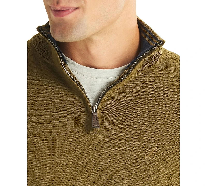 Nautica Men's Performance Quarter-Zip Sweater