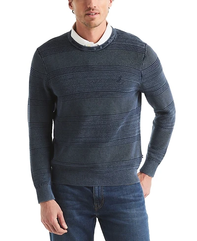 Nautica Men's Stonewashed Crewneck Sweater