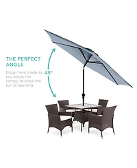 Best Choice Products 10ft Outdoor Steel Market Patio Umbrella w/ Crank, Tilt Push Button, 6 Ribs
