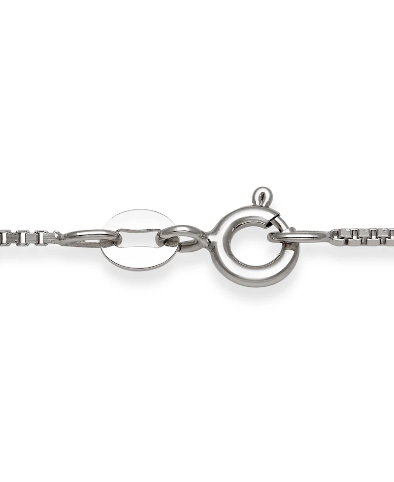 Belle de Mer Freshwater Peacock Black Pearl (8-9mm) and Lab Created Sapphire Drop Necklace in Sterling Silver