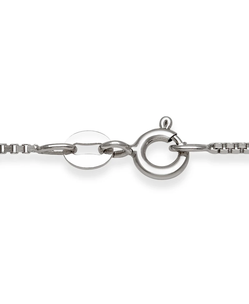 Belle de Mer Freshwater Button Pearl (6-7mm) and Lab Created Sapphire Necklace in Sterling Silver