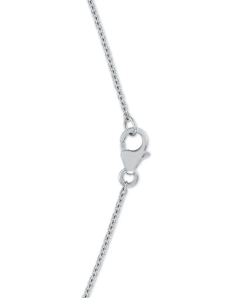 Macy's Cultured Freshwater Pearl (7.5-8mm) and Cubic Zirconia Butterfly Necklace in Sterling Silver