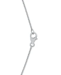 Macy's Cultured Freshwater Pearl (7.5-8mm) and Cubic Zirconia Butterfly Necklace in Sterling Silver