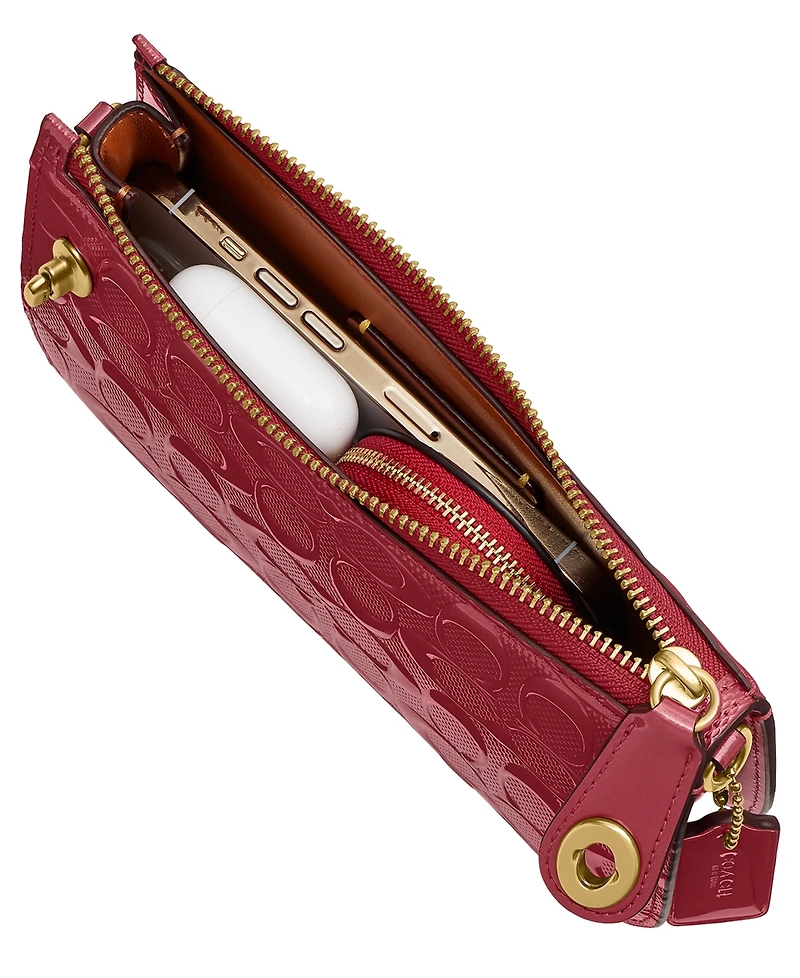 Coach Penn Signature Patent Leather Shoulder Bag