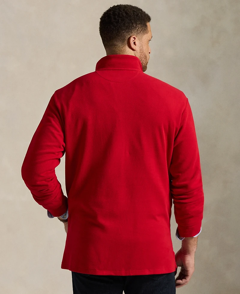 Polo Ralph Lauren Men's Big & Tall Estate-Rib Quarter-Zip Pullover Sweater