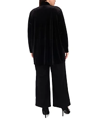 Vince Camuto Plus Open-Front Long-Sleeve Cardigan