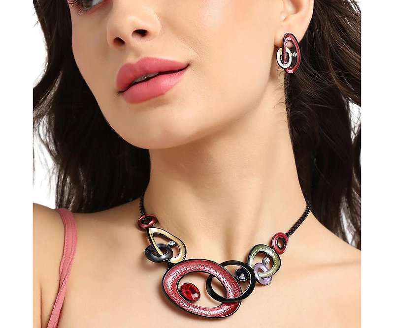 Sohi Textured Stone Jewellery Set