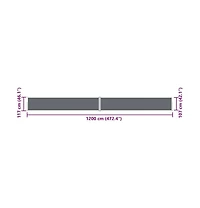 vidaXL Side Awning Anthracite Polyester with Pu coating, steel, aluminum