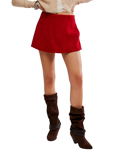 Free People Women's Paradise Found Ruched Mini Skort