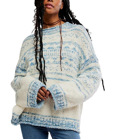 Free People Women's Dani Pattern Oversized Sweater