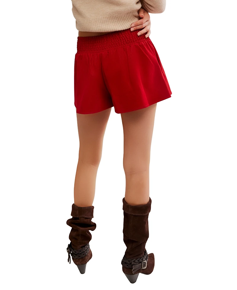 Free People Women's Paradise Found Ruched Mini Skort