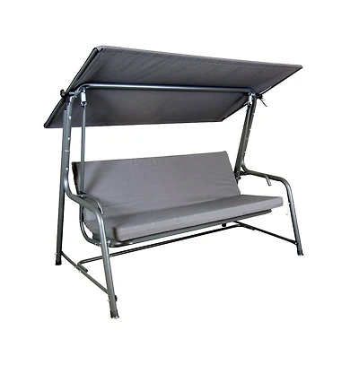 Sunjoy 4-Seat Luxury Swing and Bed with Elastic Metal Mesh Seat