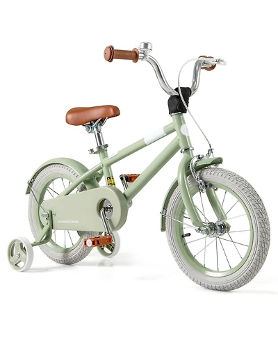 Kids Bike with Adjustable Handlebar and Saddle Green-14 Inches