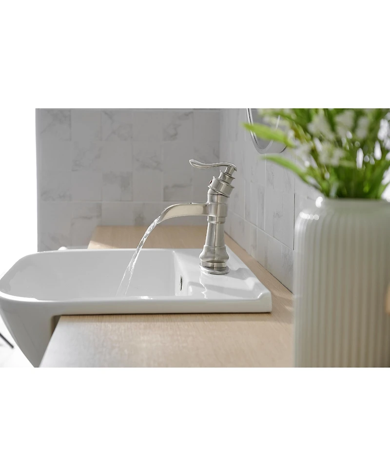 Single Hole Single-Handle Low-Arc Bathroom Faucet Matte Black