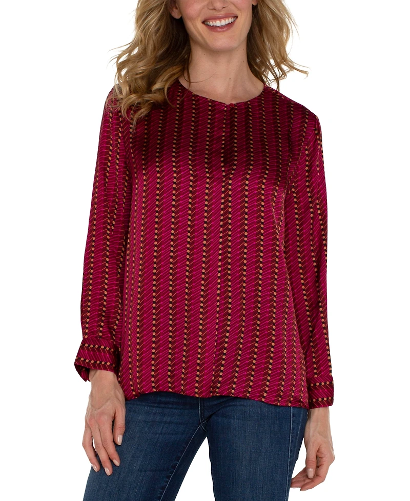 Liverpool Los Angeles Women's Long Sleeves Popover Top