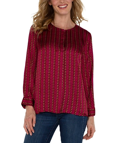 Liverpool Los Angeles Women's Long Sleeves Popover Top