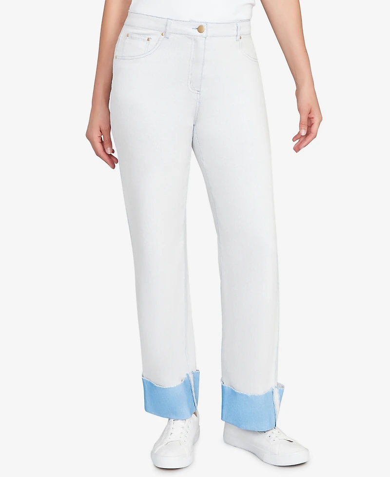 Ruby Rd. Petite Cuffed Pull-On Fly Pants
