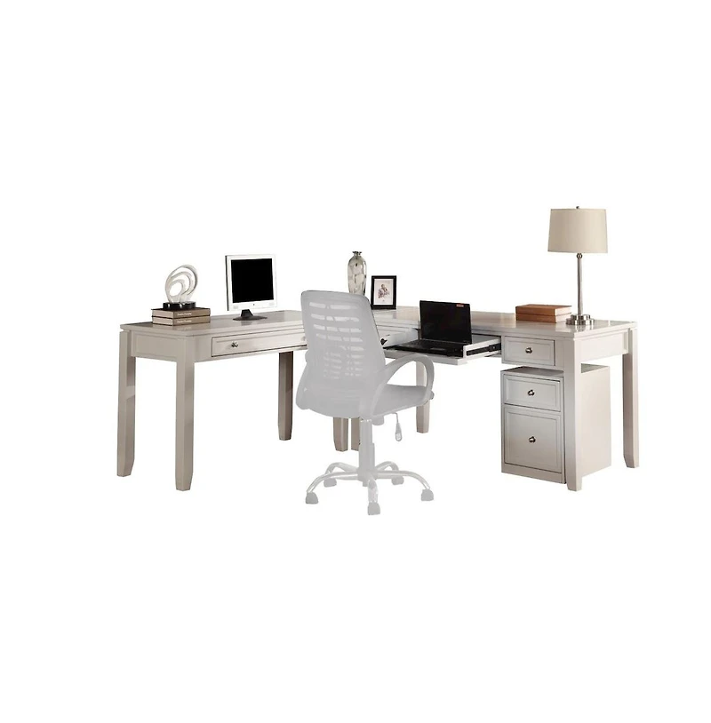 Parker House Furniture Parker House Boca L Shape Desk with Lateral File