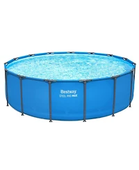 Bestway Steel Pro Max 15' x 48" Round Above Ground Swimming Pool for Backyard