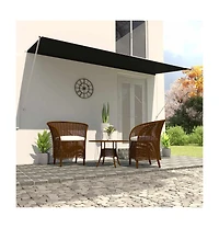 Awning Anthracite Steel and 100% polyester with Pa coating