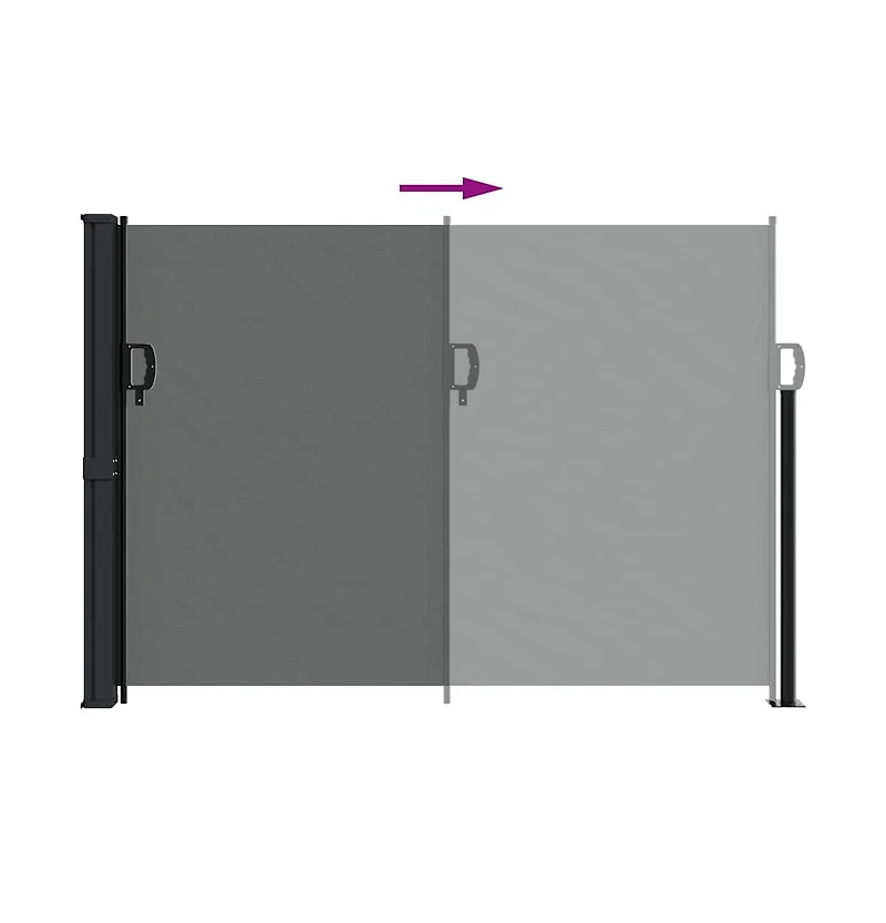 Retractable Side Awning Anthracite