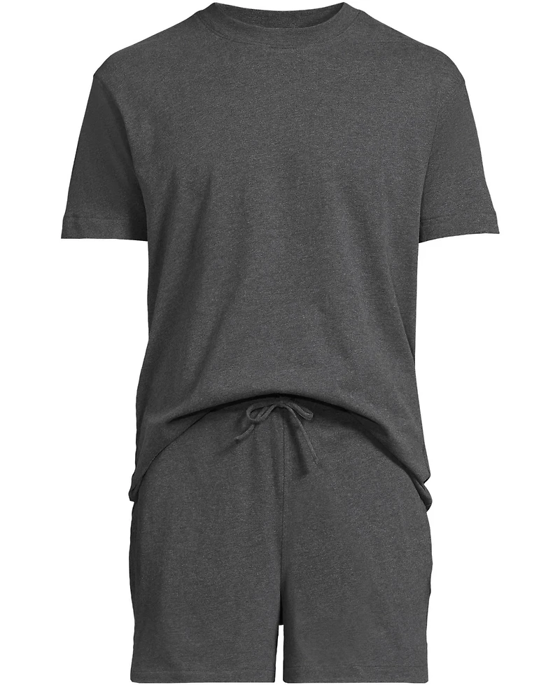 Lands' End Men's Short Sleeve Knit Jersey Sleep Set