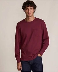 Lands' End Men's Super-t Long Sleeve T-Shirt with Pocket