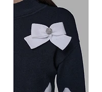 Karl Lagerfeld Paris Petite Bow Long Sleeves Sweater