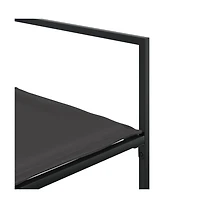 Garden Chair Set of 4 Black and Dark Grey