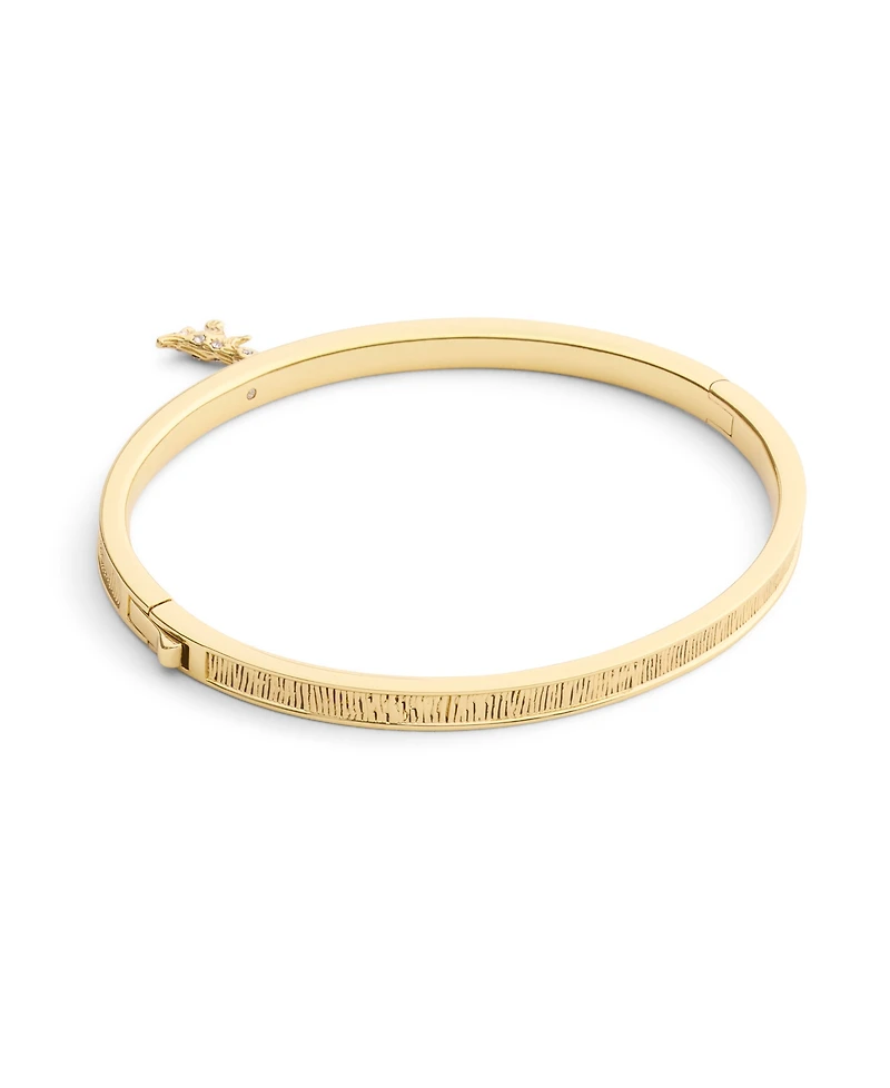 Coach Gold Plated Rexy Charm Bangle Bracelets