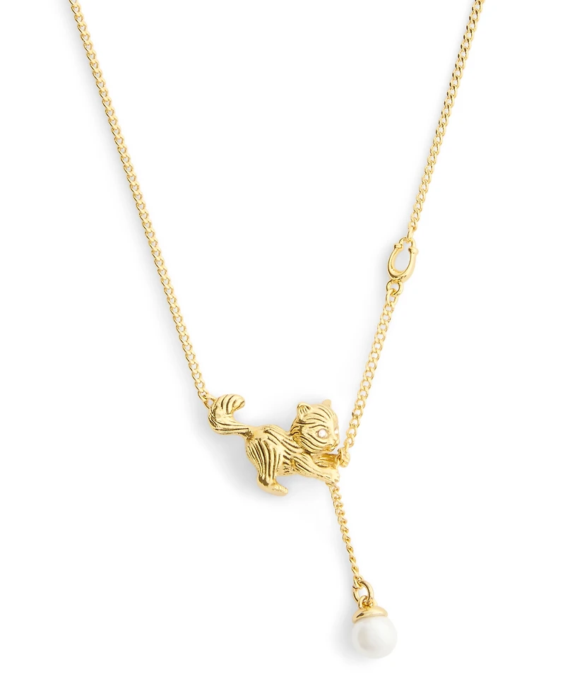 Coach Gold Plated Signature Cat Pendant Necklace