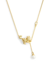 Coach Gold Plated Signature Cat Pendant Necklace