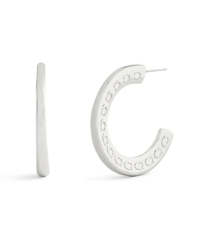 Coach Signature C Minimal Hoop Earrings