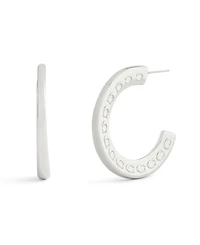Coach Signature C Minimal Hoop Earrings