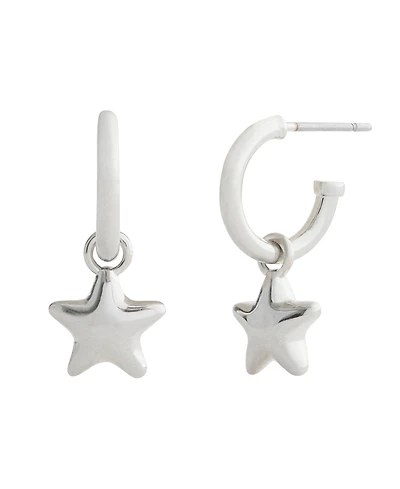 Coach Minimal Star Huggie Drop Earrings