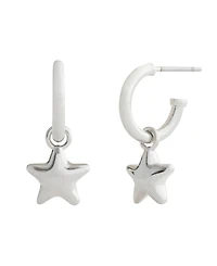 Coach Minimal Star Huggie Drop Earrings