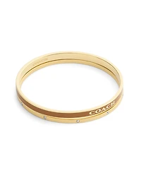 Coach Gold Plated Duo Bangle Bracelet Set
