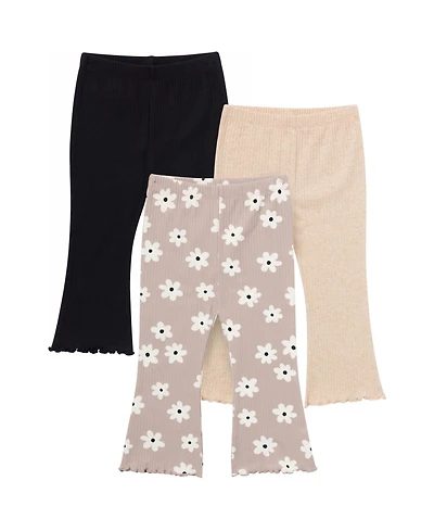 Gerber Toddler Girls 3-Pack Textured Flare Leggings