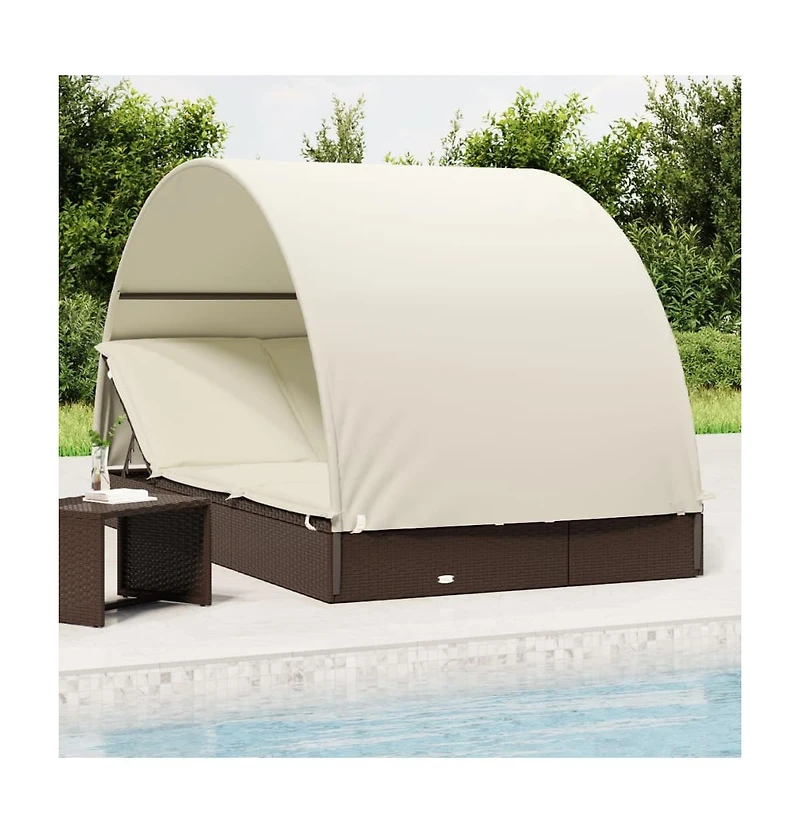 Patio Sunbed Brown