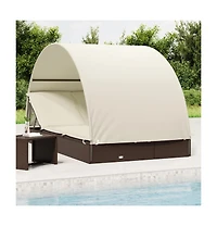 Patio Sunbed Brown