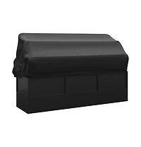 Outdoor Lounge Bed Black Poly rattan, powder-coated steel, polyester