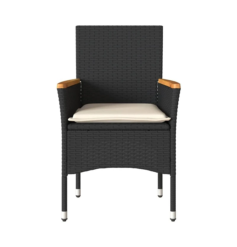 Garden Chair Black, Cream White