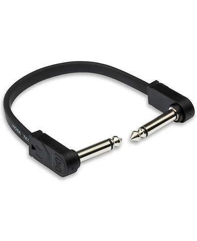 Hosa Technology 18" Molded Low-Profile Right-Angle to Same Flat Guitar Patch Cable